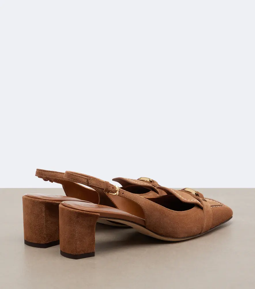 Tod's T Timeless suede slingback pumps | Thumbnail 4 Tod's T Timeless suede slingback pumps | Thumbnail 4