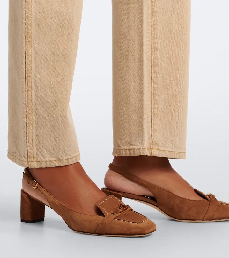 Tod's T Timeless suede slingback pumps | Thumbnail 5 Tod's T Timeless suede slingback pumps | Thumbnail 5