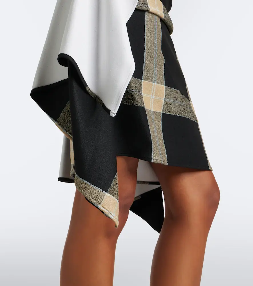 Loewe Asymmetric checked midi skirt | Thumbnail 3