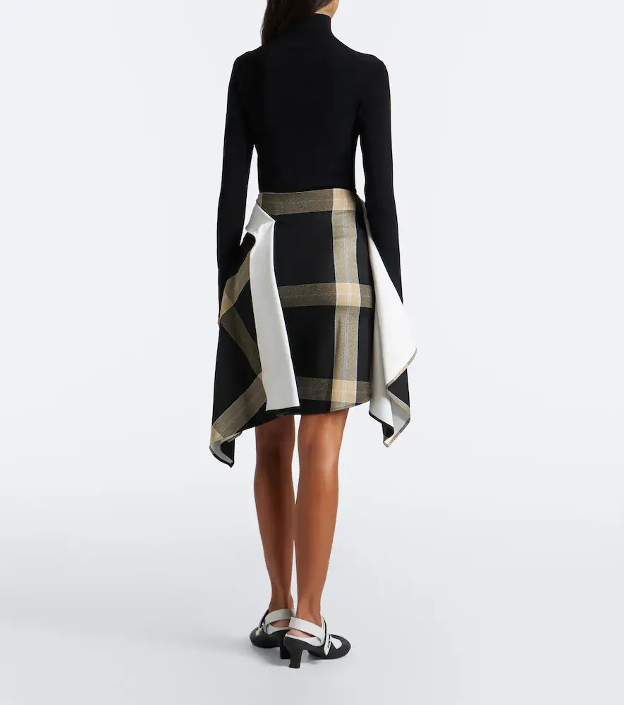 Loewe Asymmetric checked midi skirt | Thumbnail 4