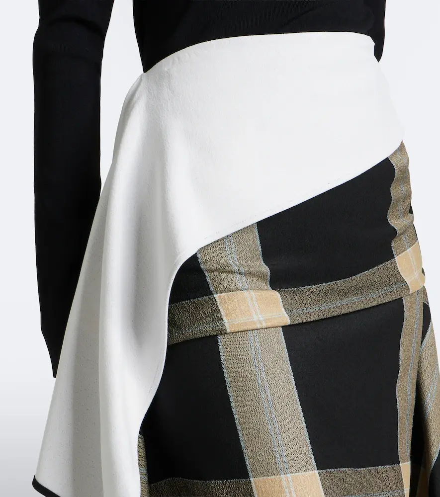 Loewe Asymmetric checked midi skirt | Thumbnail 6