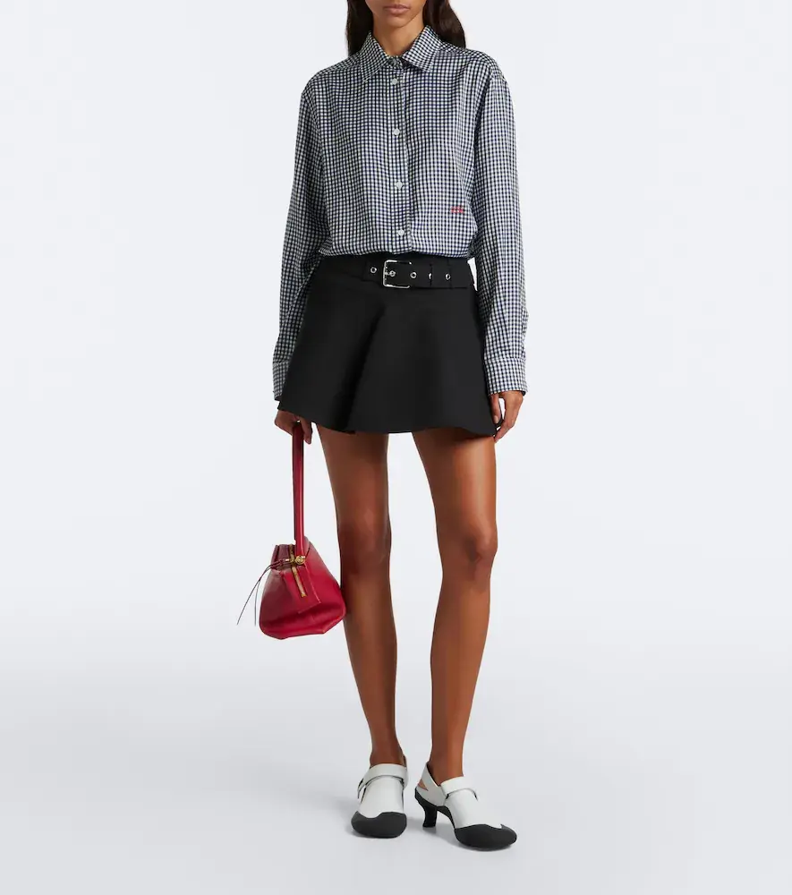 Loewe Belted cotton mini skirt | Thumbnail 2 Loewe Belted cotton mini skirt | Thumbnail 2