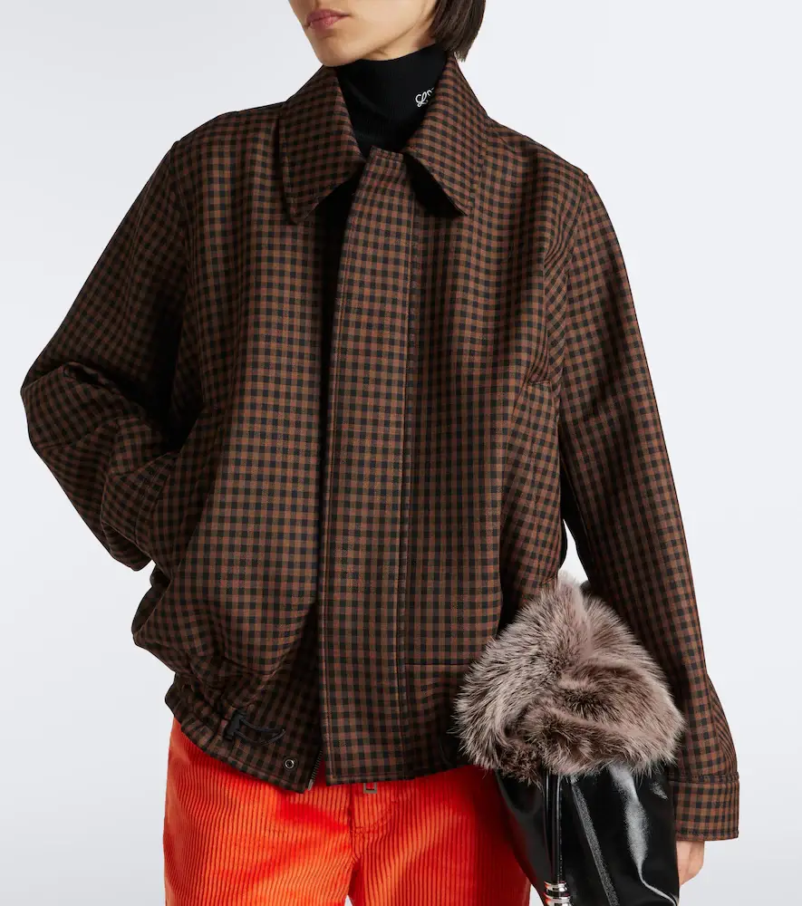 Loewe Checked wool blouson jacket | Thumbnail 7