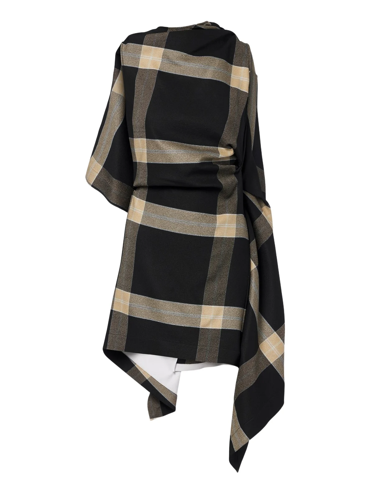Loewe Caped checked minidress