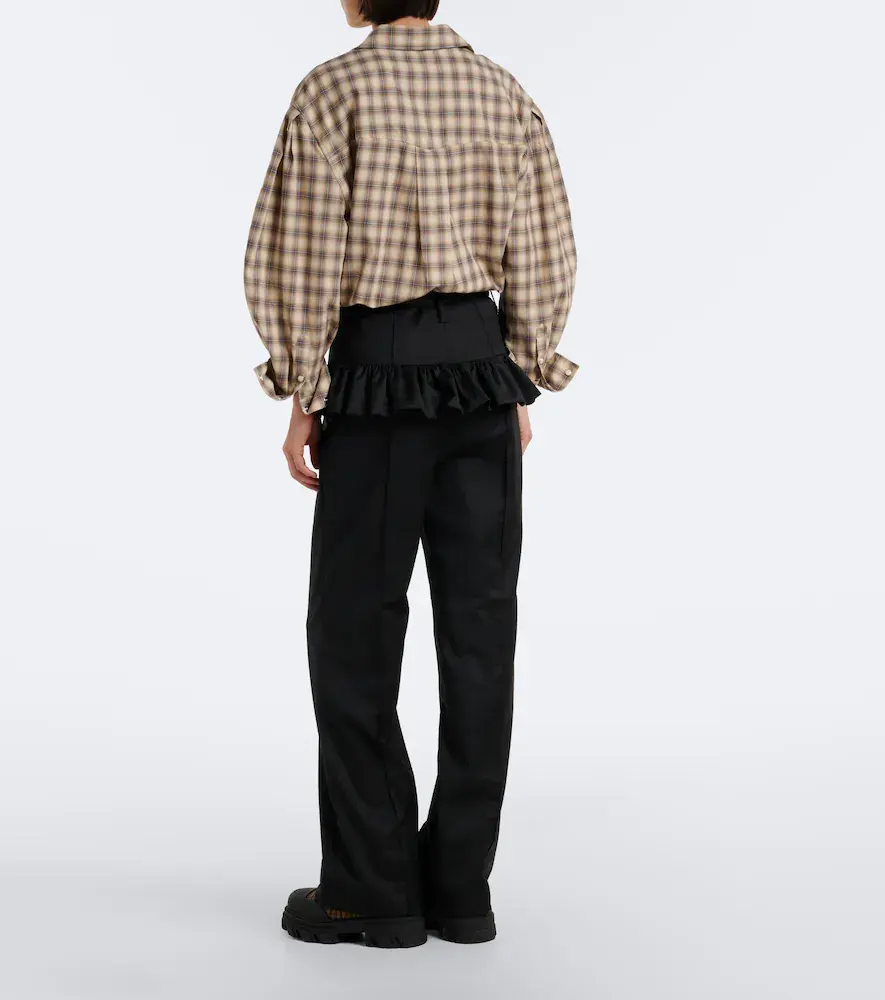 Ganni Ruffled straight pants | Thumbnail 5 Ganni Ruffled straight pants | Thumbnail 5