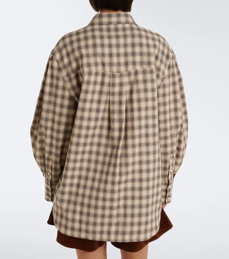 Ganni Checked cotton flannel shirt | Thumbnail 4 Ganni Checked cotton flannel shirt | Thumbnail 4