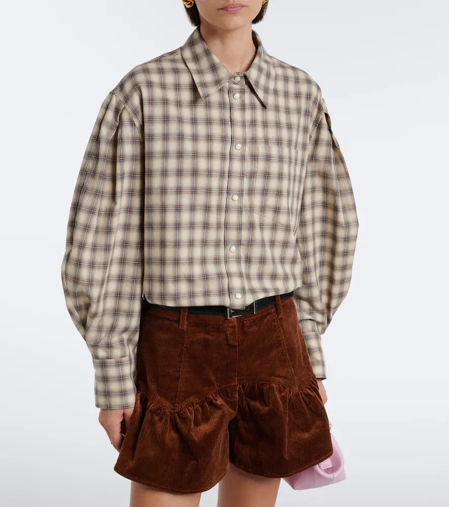 Ganni Checked cotton flannel shirt | Thumbnail 6 Ganni Checked cotton flannel shirt | Thumbnail 6