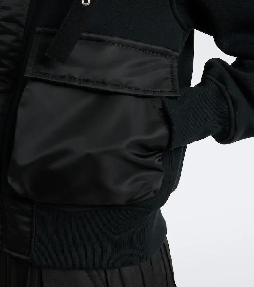 Sacai Paneled cotton-blend blouson jacket | Thumbnail 4 Sacai Paneled cotton-blend blouson jacket | Thumbnail 4