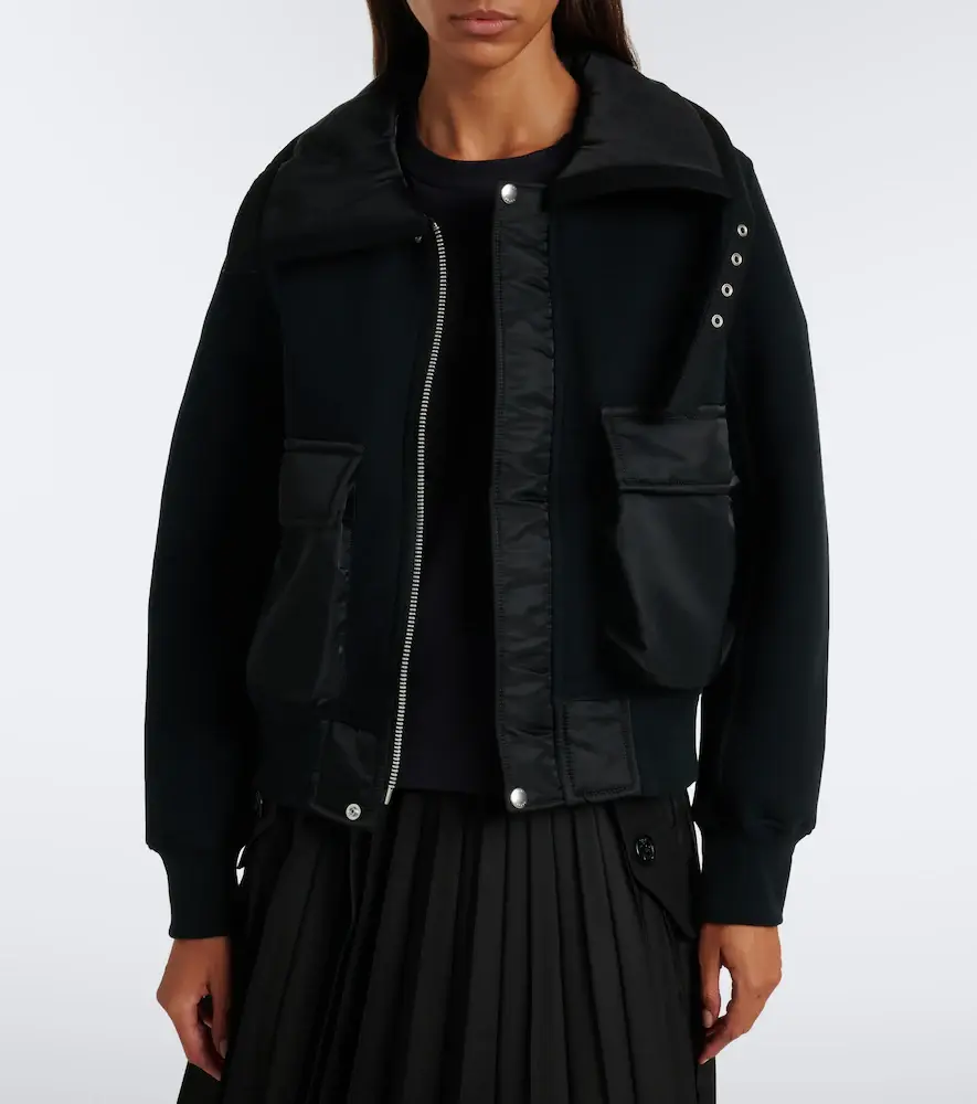 Sacai Paneled cotton-blend blouson jacket | Thumbnail 6 Sacai Paneled cotton-blend blouson jacket | Thumbnail 6