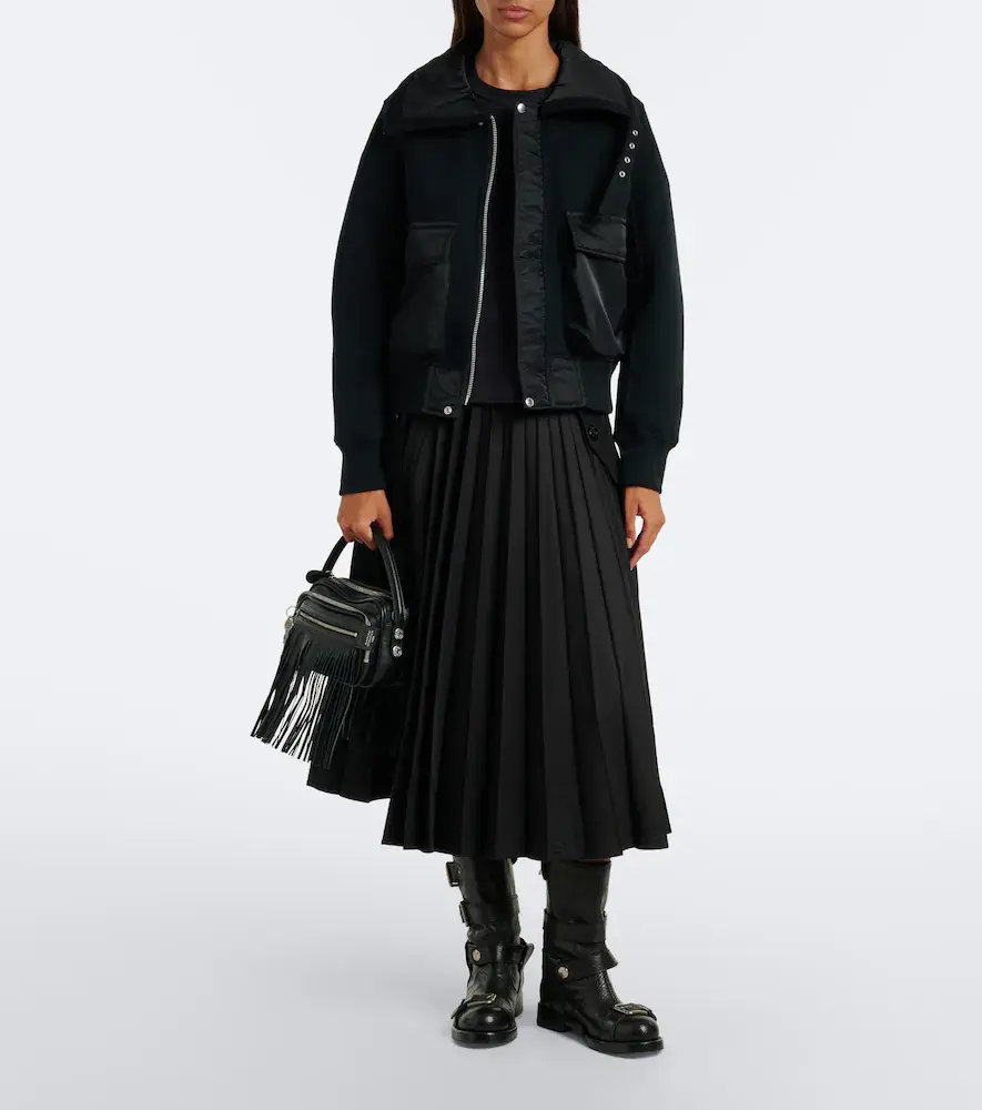 Sacai Paneled cotton-blend blouson jacket | Thumbnail 7 Sacai Paneled cotton-blend blouson jacket | Thumbnail 7