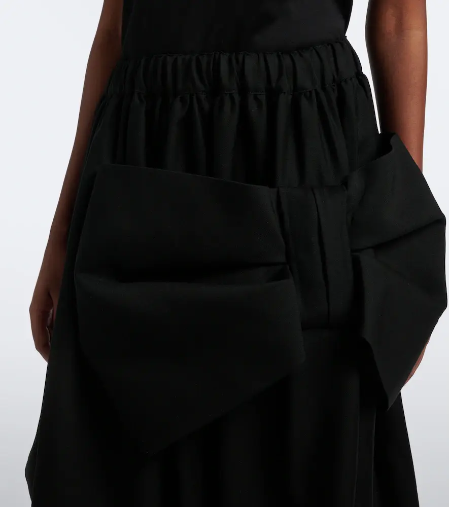 NOIR KEI NINOMIYA Bow-detail wool and mohair midi skirt | Thumbnail 3 NOIR KEI NINOMIYA Bow-detail wool and mohair midi skirt | Thumbnail 3