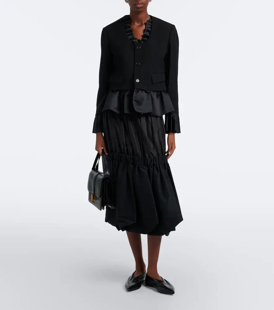 NOIR KEI NINOMIYA Tiered midi skirt | Thumbnail 4