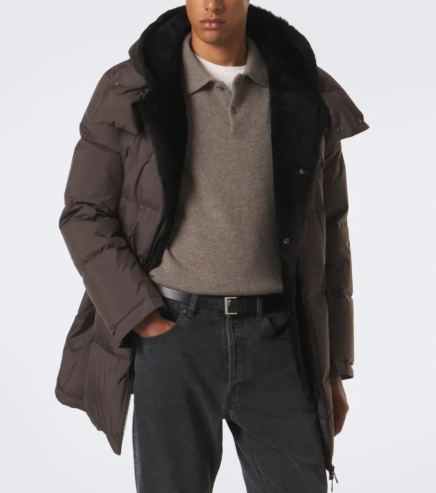Yves Salomon Shearling-trimmed down coat | Thumbnail 2