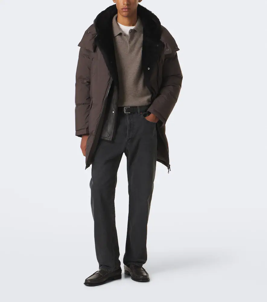 Yves Salomon Shearling-trimmed down coat | Thumbnail 3
