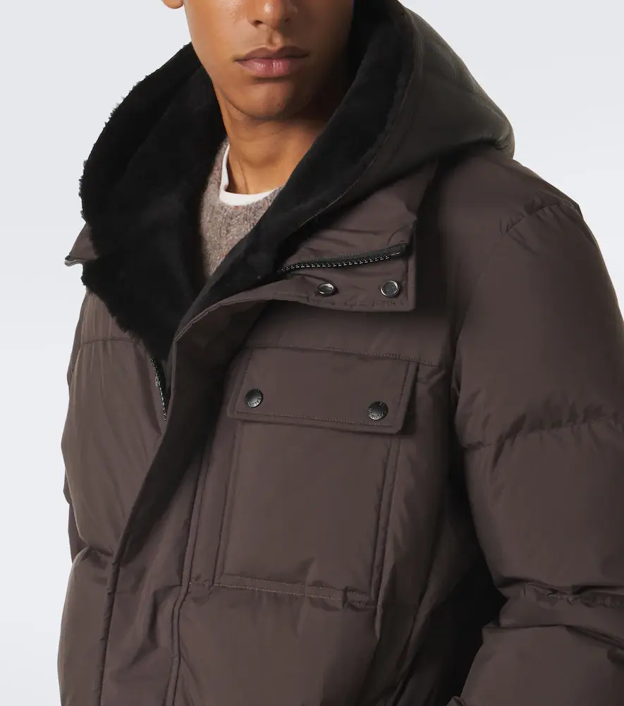 Yves Salomon Shearling-trimmed down jacket | Thumbnail 2 Yves Salomon Shearling-trimmed down jacket | Thumbnail 2