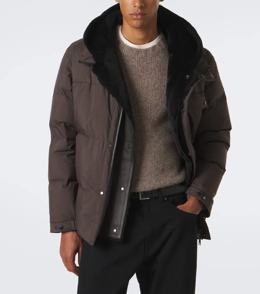 Yves Salomon Shearling-trimmed down jacket | Thumbnail 3 Yves Salomon Shearling-trimmed down jacket | Thumbnail 3