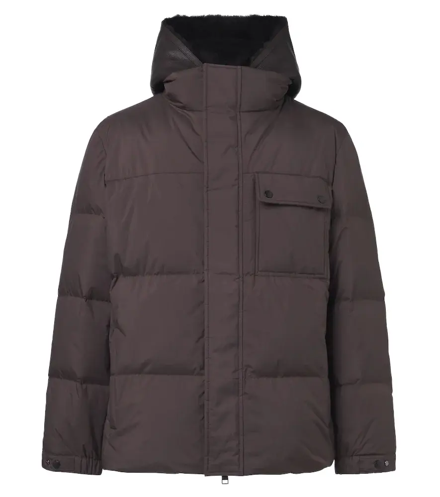 Yves Salomon Shearling-trimmed down jacket