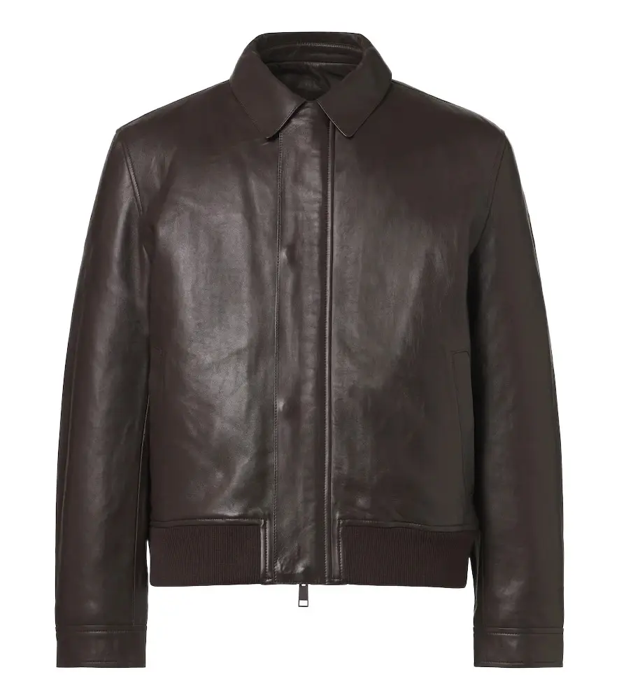Yves Salomon Leather blouson jacket
