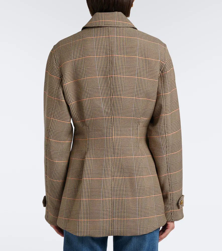 Veronica Beard Severine Prince of Wales check jacket | Thumbnail 6