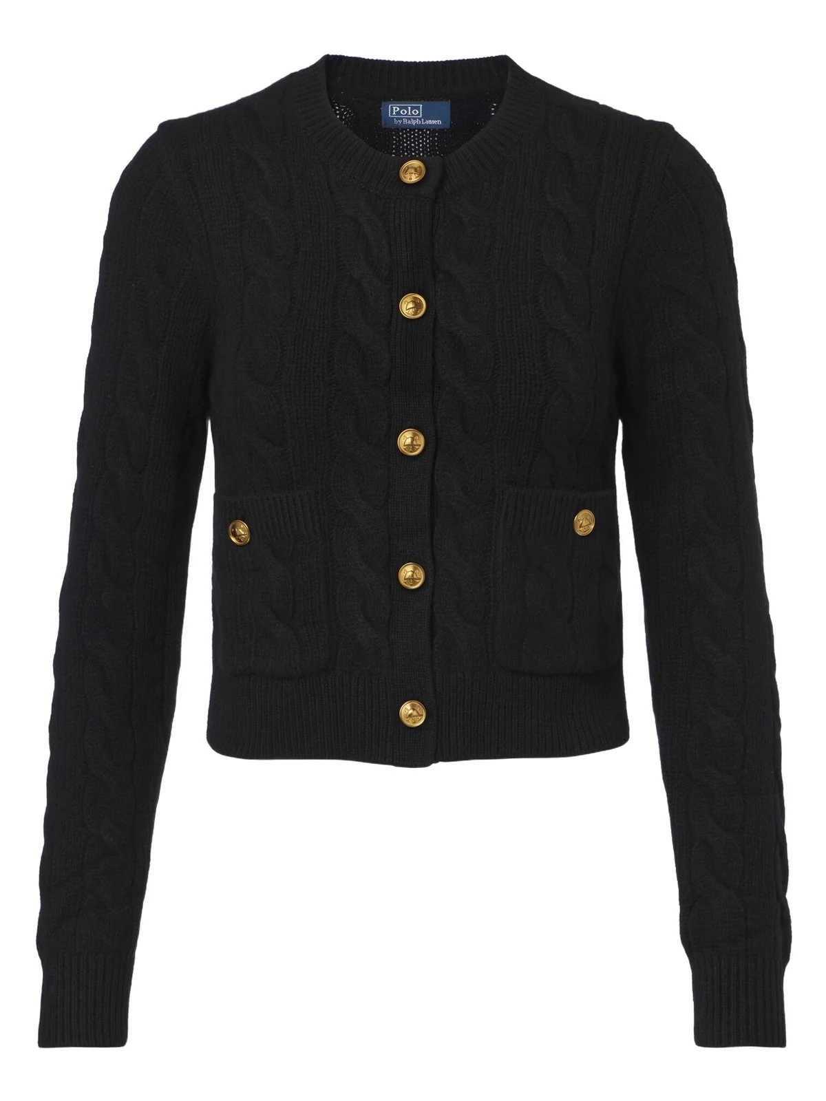 Cable-knit wool and cashmere cardigan