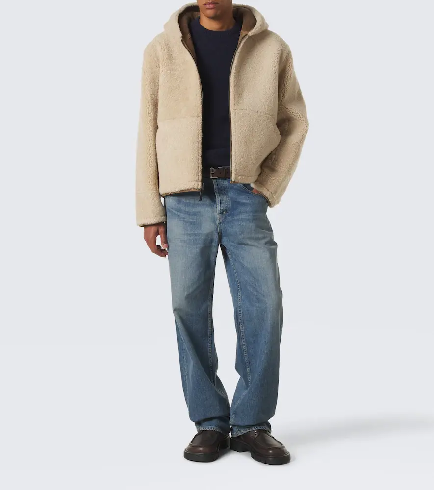 Yves Salomon Reversible shearling and leather jacket | Thumbnail 3 Yves Salomon Reversible shearling and leather jacket | Thumbnail 3