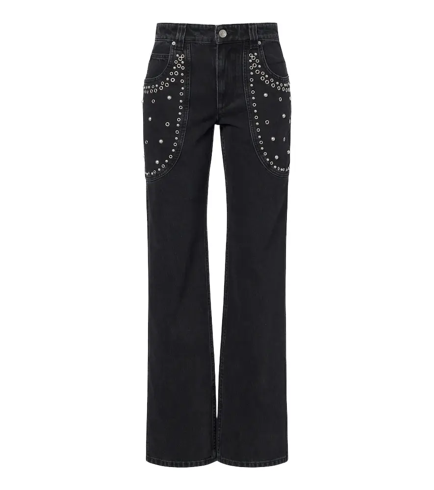 Marant Étoile Silka studded boot-cut jeans