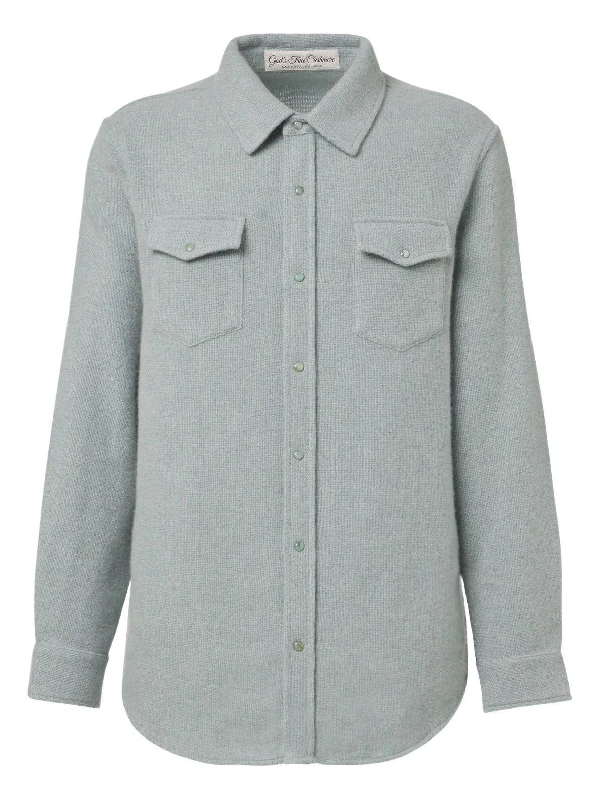 God’s True Cashmere Cashmere shirt with emeralds