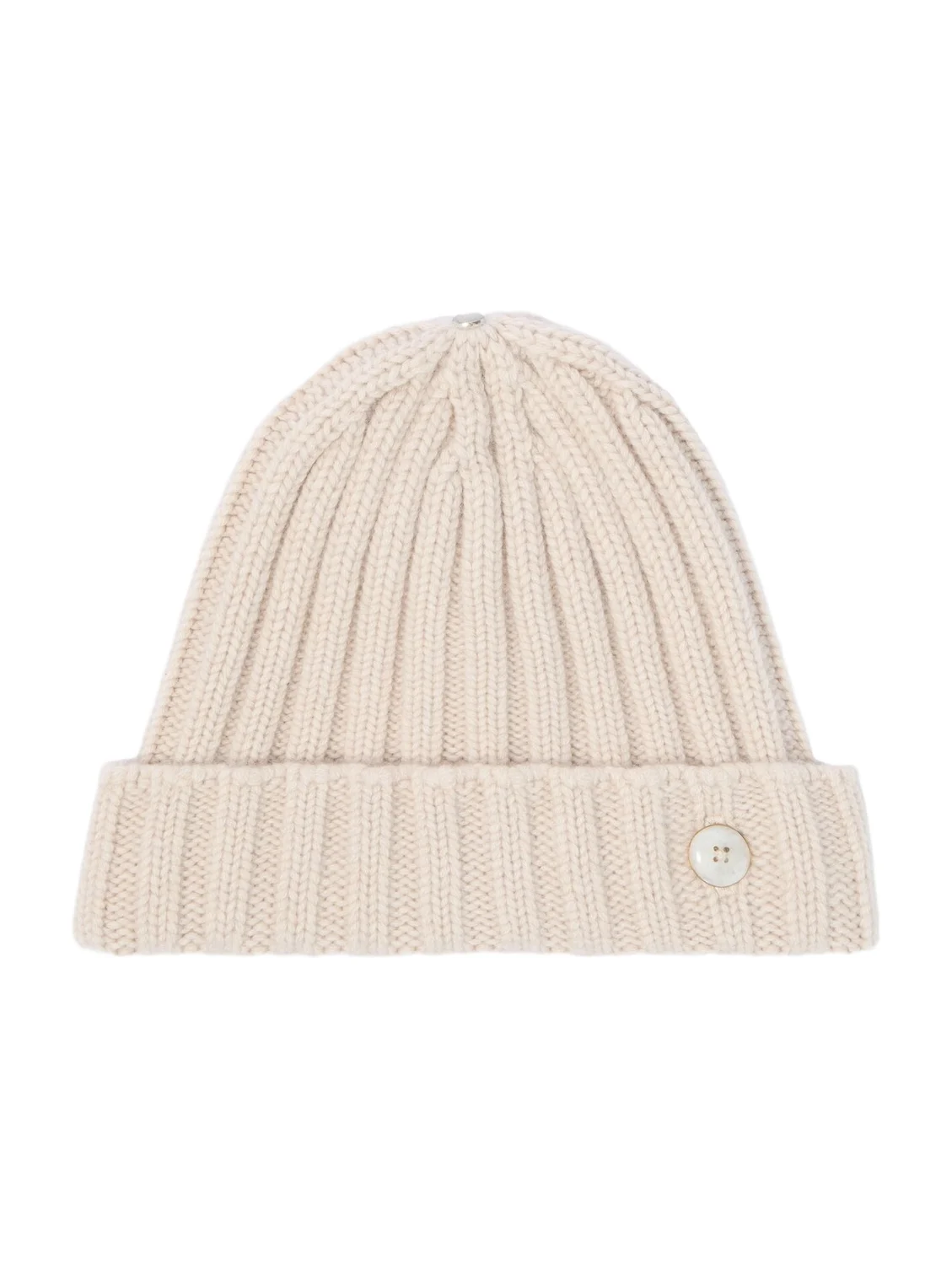 Ribbed-knit cashmere beanie with moonstone Ribbed-knit cashmere beanie with moonstone