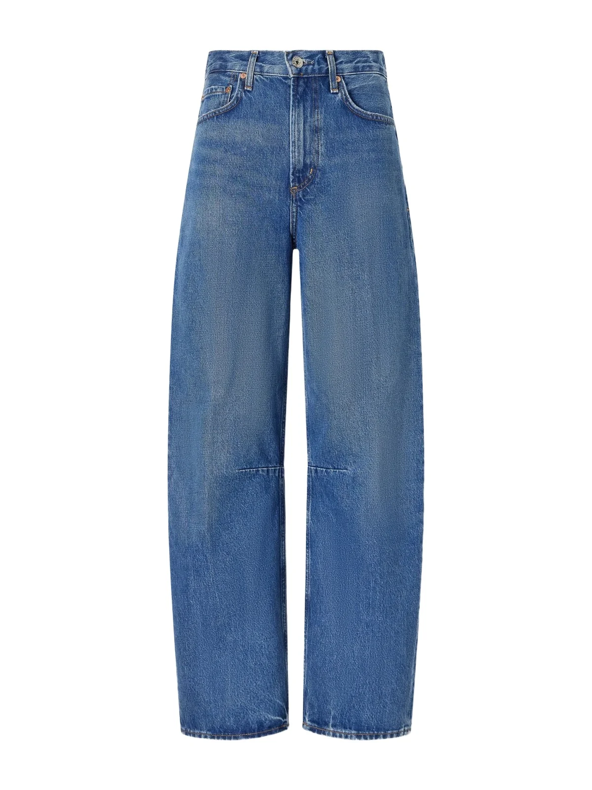 Citizens of Humanity Miro Long Regenerative Cotton Barrel-leg Jeans