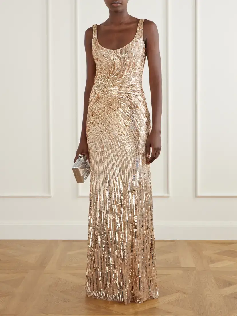 Jenny Packham Solaris Sequin And Crystal-embellished Tulle Gown | Thumbnail 2 Jenny Packham Solaris Sequin And Crystal-embellished Tulle Gown | Thumbnail 2