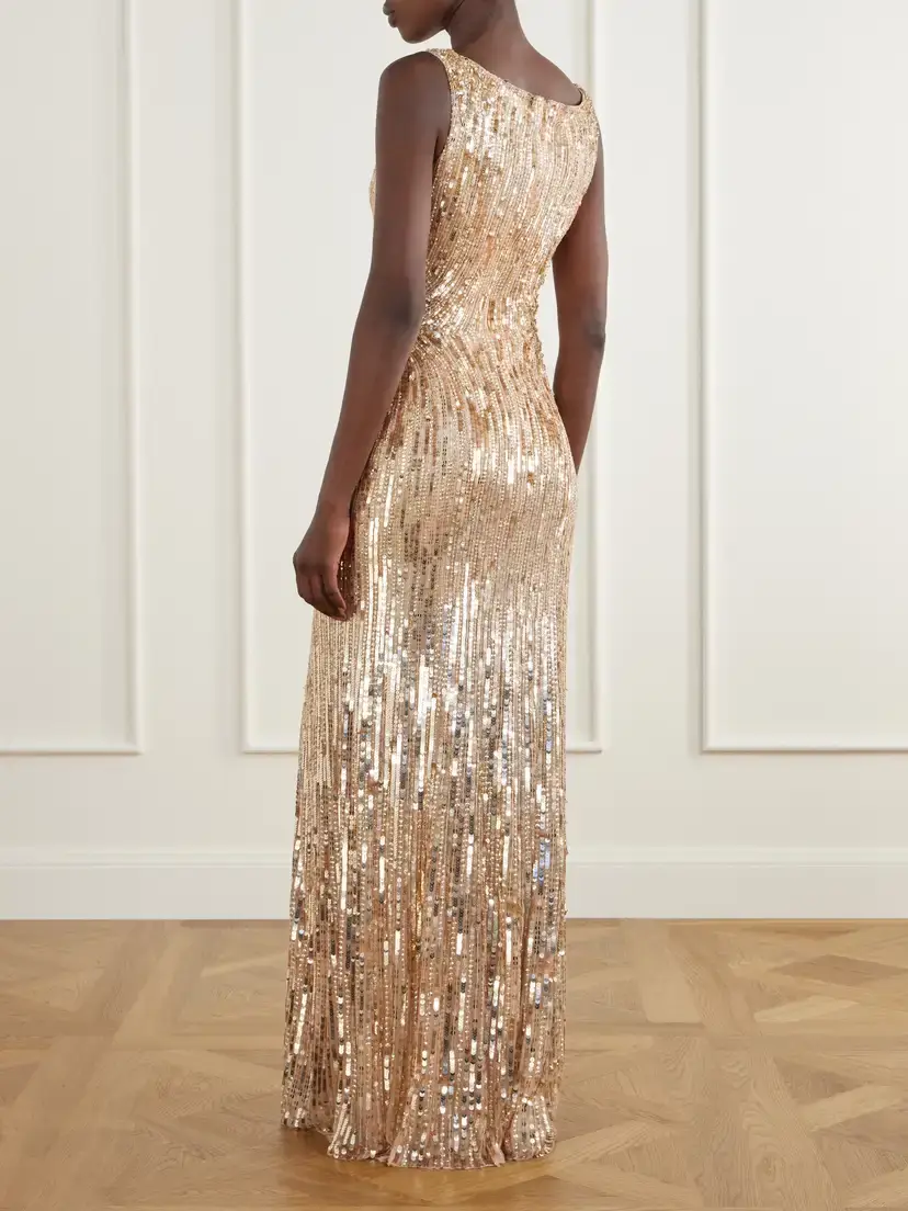 Jenny Packham Solaris Sequin And Crystal-embellished Tulle Gown | Thumbnail 3 Jenny Packham Solaris Sequin And Crystal-embellished Tulle Gown | Thumbnail 3