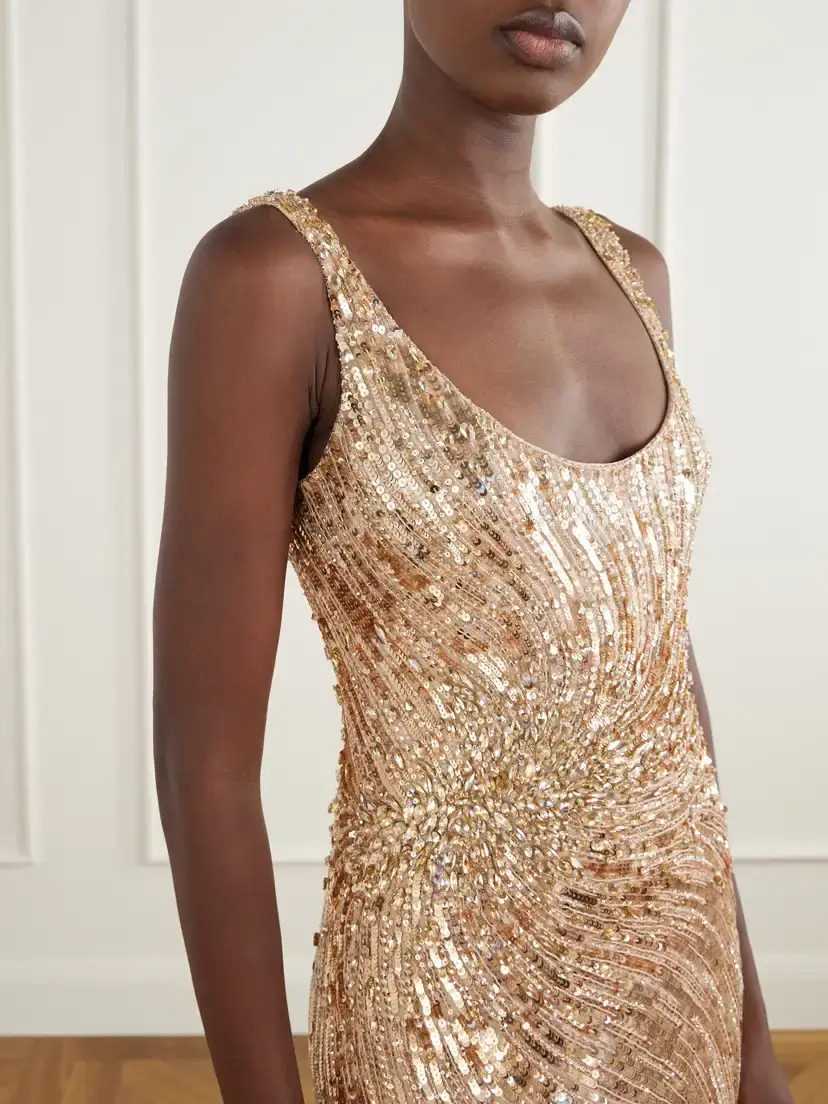Jenny Packham Solaris Sequin And Crystal-embellished Tulle Gown | Thumbnail 4 Jenny Packham Solaris Sequin And Crystal-embellished Tulle Gown | Thumbnail 4