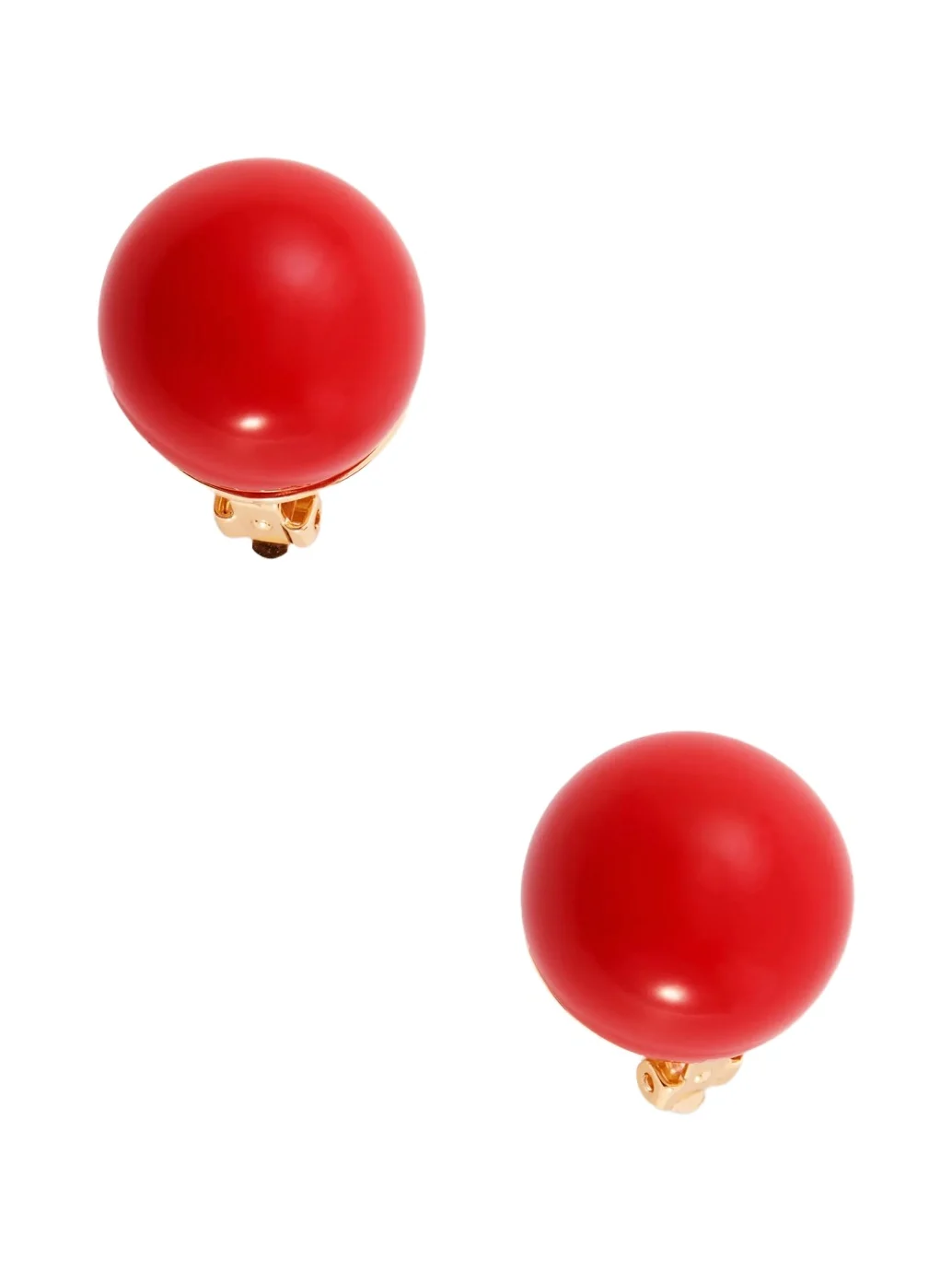 Carolina Herrera Resin And Gold-tone Earrings - Red