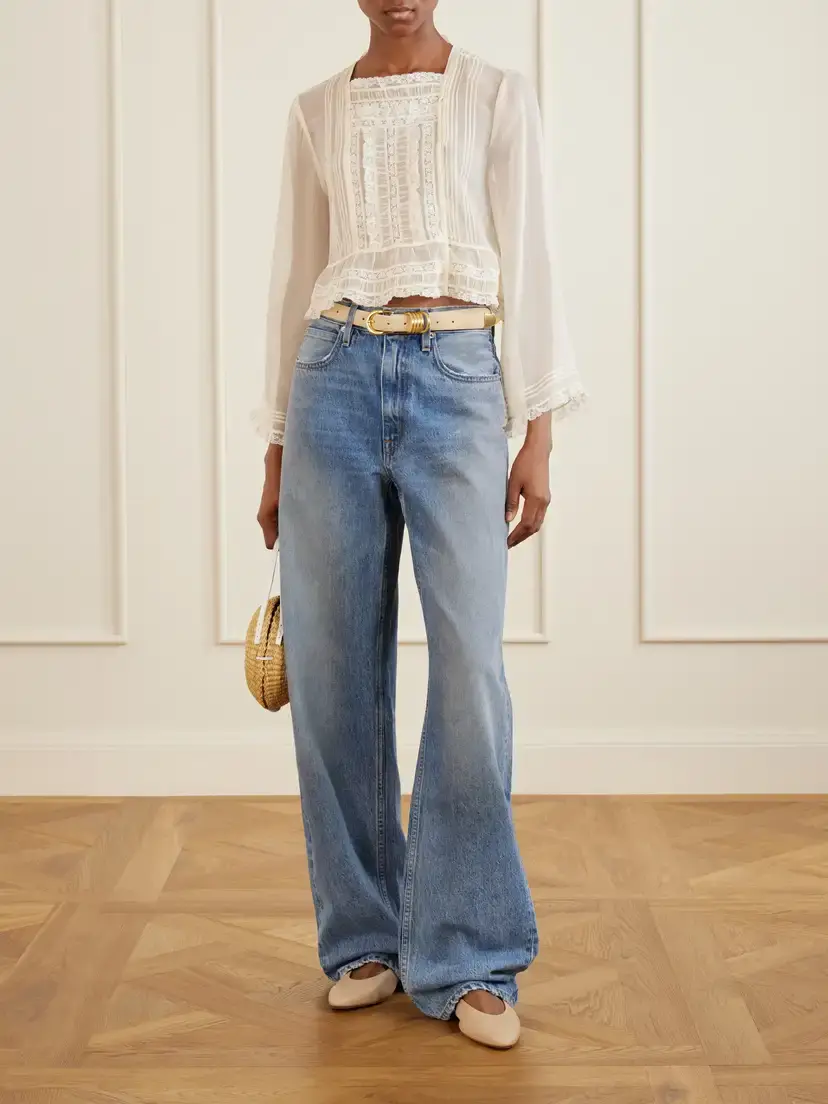 DÔEN Lace-trimmed Silk-chiffon Shirt | Thumbnail 2 DÔEN Lace-trimmed Silk-chiffon Shirt | Thumbnail 2