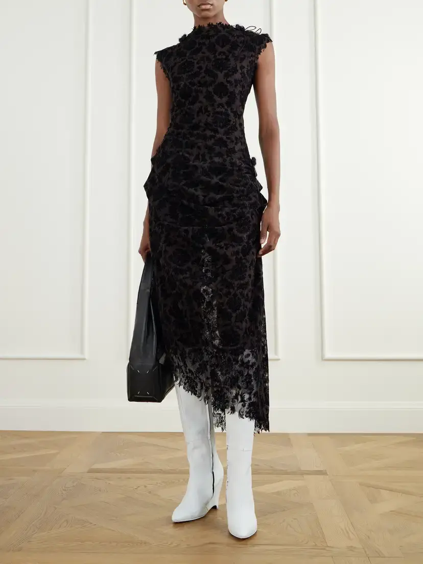 Maison Margiela Heel-less Painted Leather Knee-high Boots | Thumbnail 4