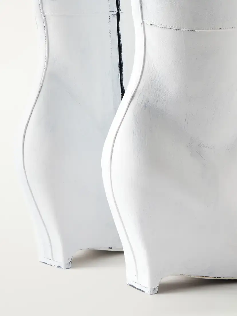 Maison Margiela Heel-less Painted Leather Knee-high Boots | Thumbnail 5