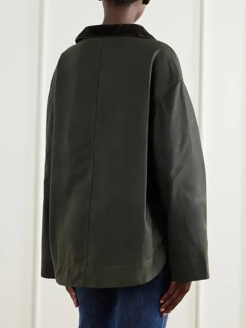 TOTEME Corduroy-trimmed Waxed-cotton Jacket | Thumbnail 4 TOTEME Corduroy-trimmed Waxed-cotton Jacket | Thumbnail 4
