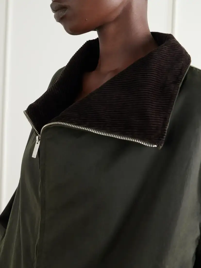 TOTEME Corduroy-trimmed Waxed-cotton Jacket | Thumbnail 5 TOTEME Corduroy-trimmed Waxed-cotton Jacket | Thumbnail 5
