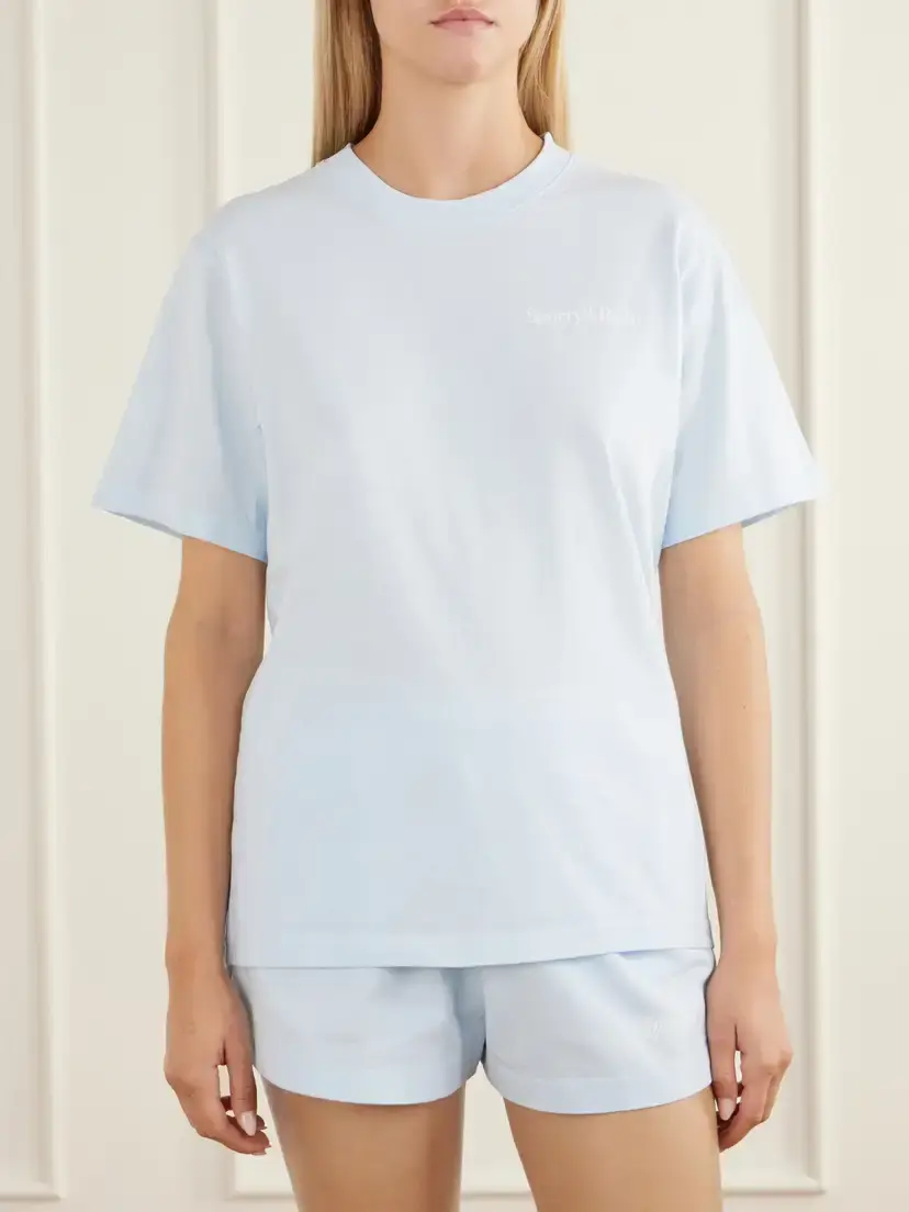 Sporty & Rich Health Is Wealth Cotton T-shirt | Thumbnail 3 Sporty & Rich Health Is Wealth Cotton T-shirt | Thumbnail 3