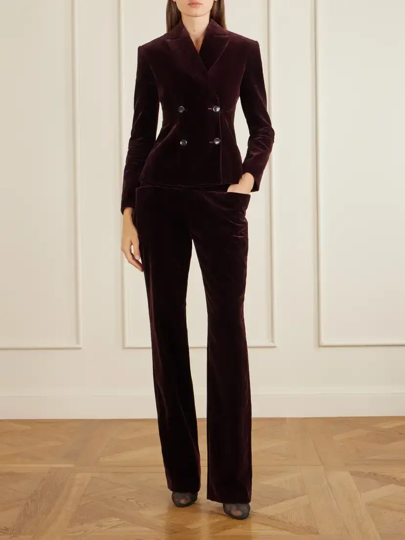 Alaïa Double-breasted Cotton-velvet Blazer | Thumbnail 2 Alaïa Double-breasted Cotton-velvet Blazer | Thumbnail 2