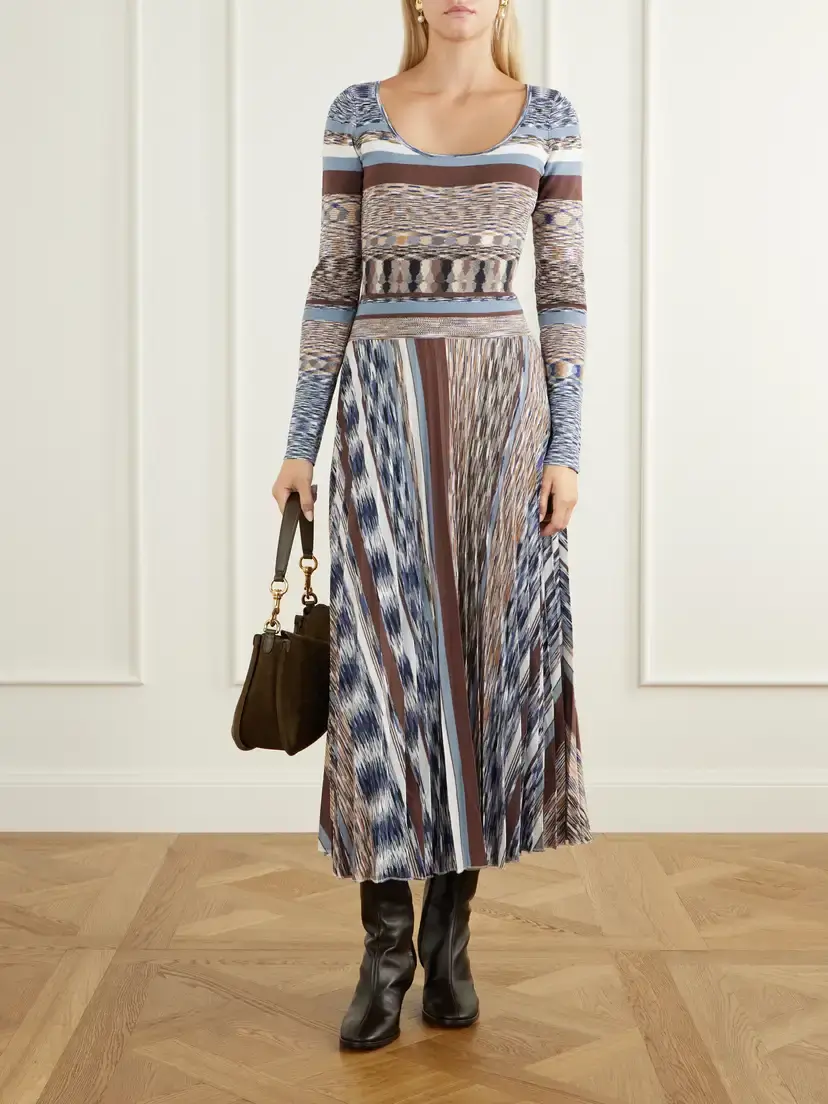 Cara Cara Marlow Knitted Striped Jersey Midi Dress | Thumbnail 2 Cara Cara Marlow Knitted Striped Jersey Midi Dress | Thumbnail 2
