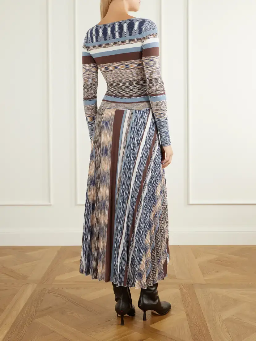 Cara Cara Marlow Knitted Striped Jersey Midi Dress | Thumbnail 3 Cara Cara Marlow Knitted Striped Jersey Midi Dress | Thumbnail 3