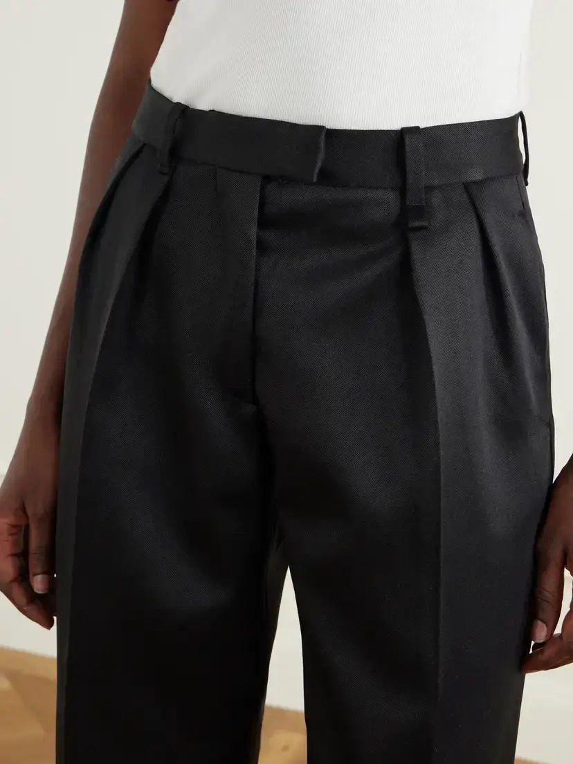 Willy Chavarria Pleated Wool-blend High-rise Straight-leg Pants | Thumbnail 5
