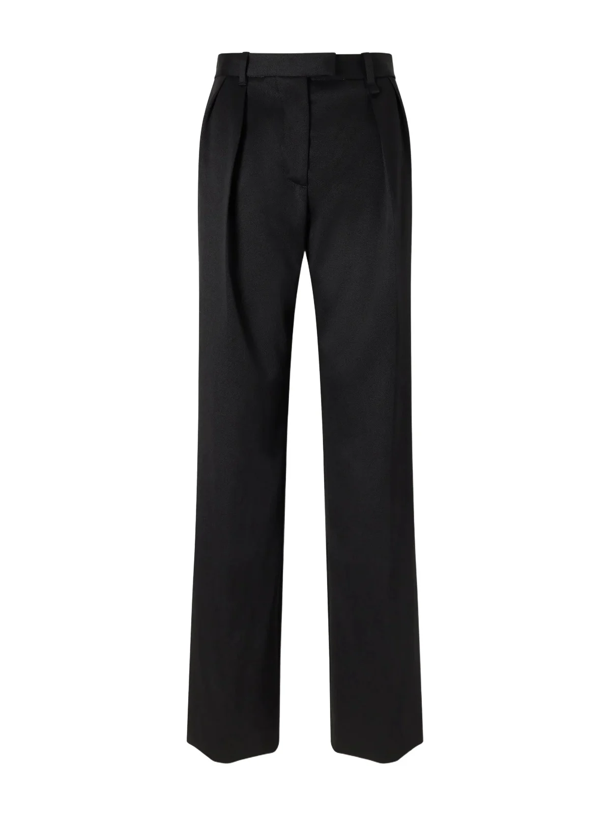 Pleated Wool-blend High-rise Straight-leg Pants Pleated Wool-blend High-rise Straight-leg Pants