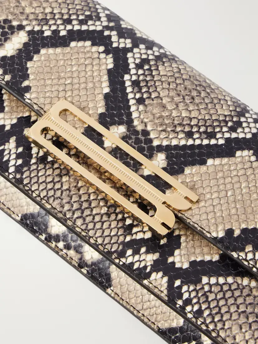 Victoria Beckham Dorian East-west Snake-effect Leather Clutch | Thumbnail 5 Victoria Beckham Dorian East-west Snake-effect Leather Clutch | Thumbnail 5