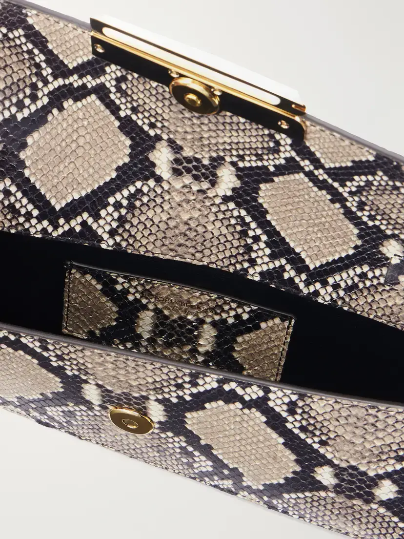 Victoria Beckham Dorian East-west Snake-effect Leather Clutch | Thumbnail 6 Victoria Beckham Dorian East-west Snake-effect Leather Clutch | Thumbnail 6