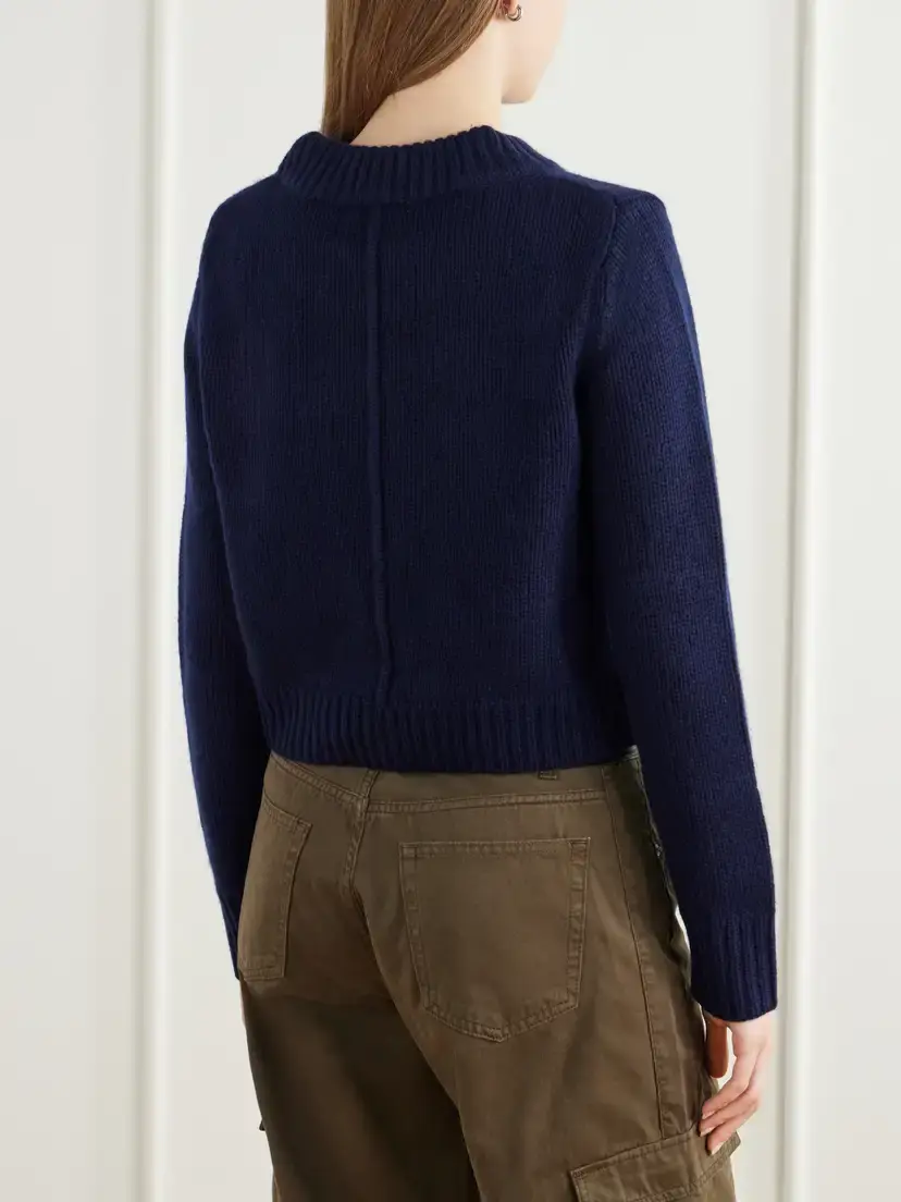 La Ligne Marin Wool And Cashmere-blend Sweater - Blue | Thumbnail 4 La Ligne Marin Wool And Cashmere-blend Sweater - Blue | Thumbnail 4