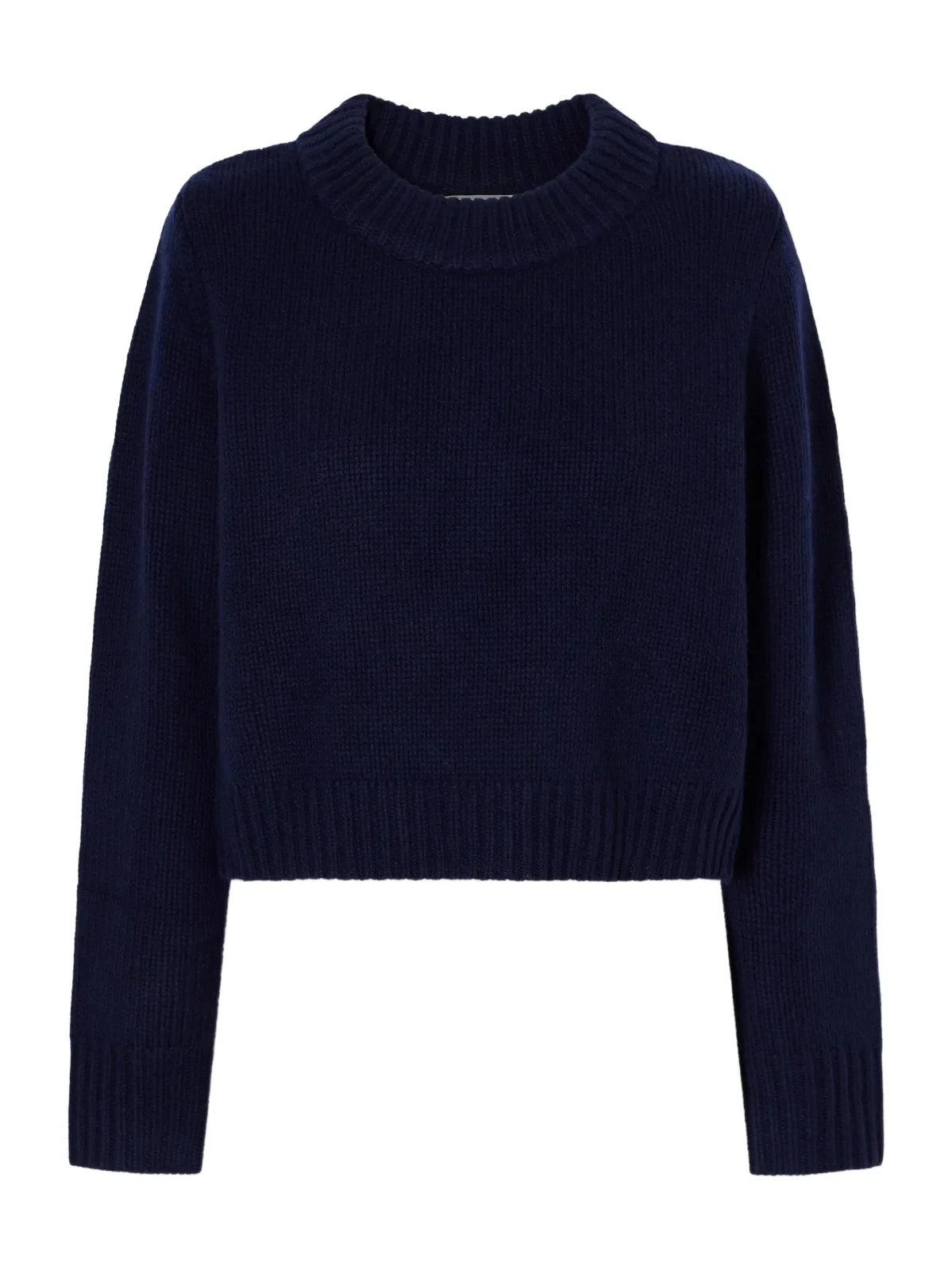Mini Marin Cropped Ribbed Wool And Cashmere-blend Sweater - Blue Mini Marin Cropped Ribbed Wool And Cashmere-blend Sweater - Blue