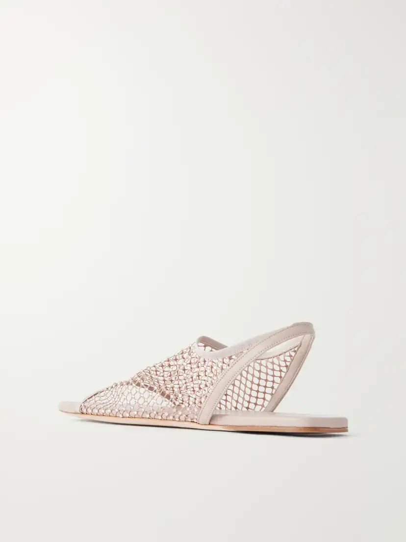 Christopher Esber Minette Crystal-embellished Mesh And Leather Slingback Sandals | Thumbnail 3