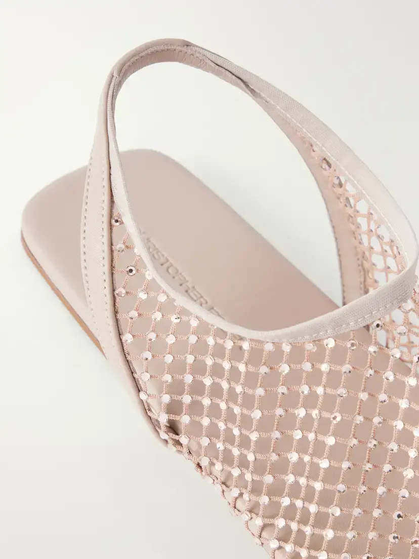 Christopher Esber Minette Crystal-embellished Mesh And Leather Slingback Sandals | Thumbnail 5